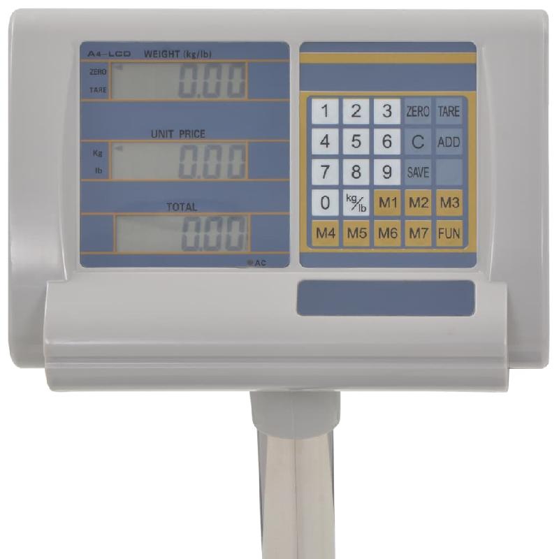 Vidaxl balance à plate-forme numérique 300 kg batterie rechargeable 143381_5