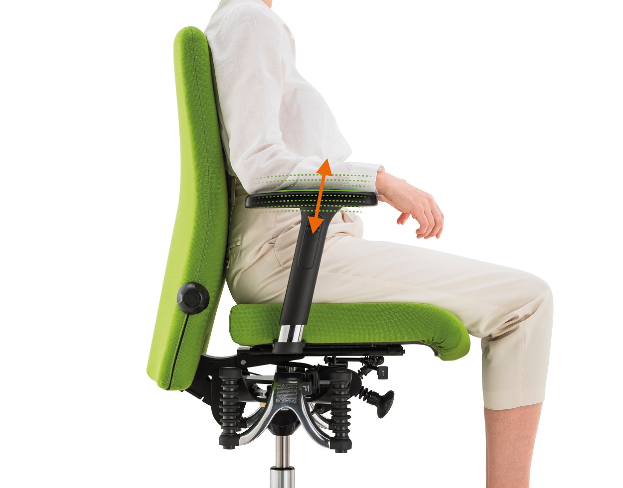 Fauteuil avec profondeur d'assise ajustable et repose-tête 3D