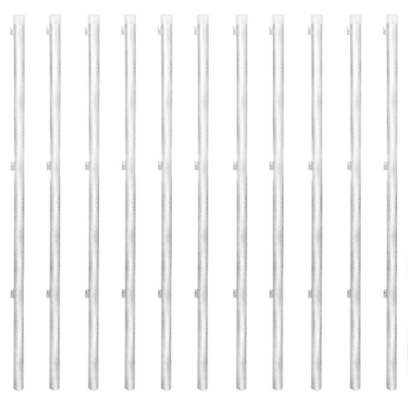 Vidaxl clôture à mailles avec poteaux acier galvanisé 25x1 m argenté 141499_5