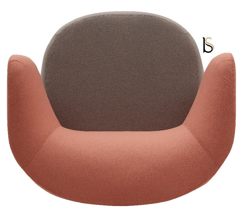 Sofa 1 place Basel - Softline - Feld Bleu Fonce 582_0