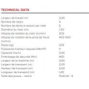 Faneuse rotative Spider 350/4 ALP pour une utilisation polyvalente
