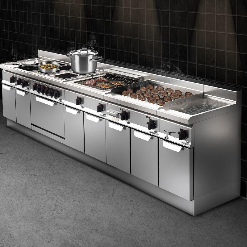 Friteuse à gaz professionnelle 15L avec soubassement inox - Gamme Lorenzo 700 - GFB479T-15 | GGM_5