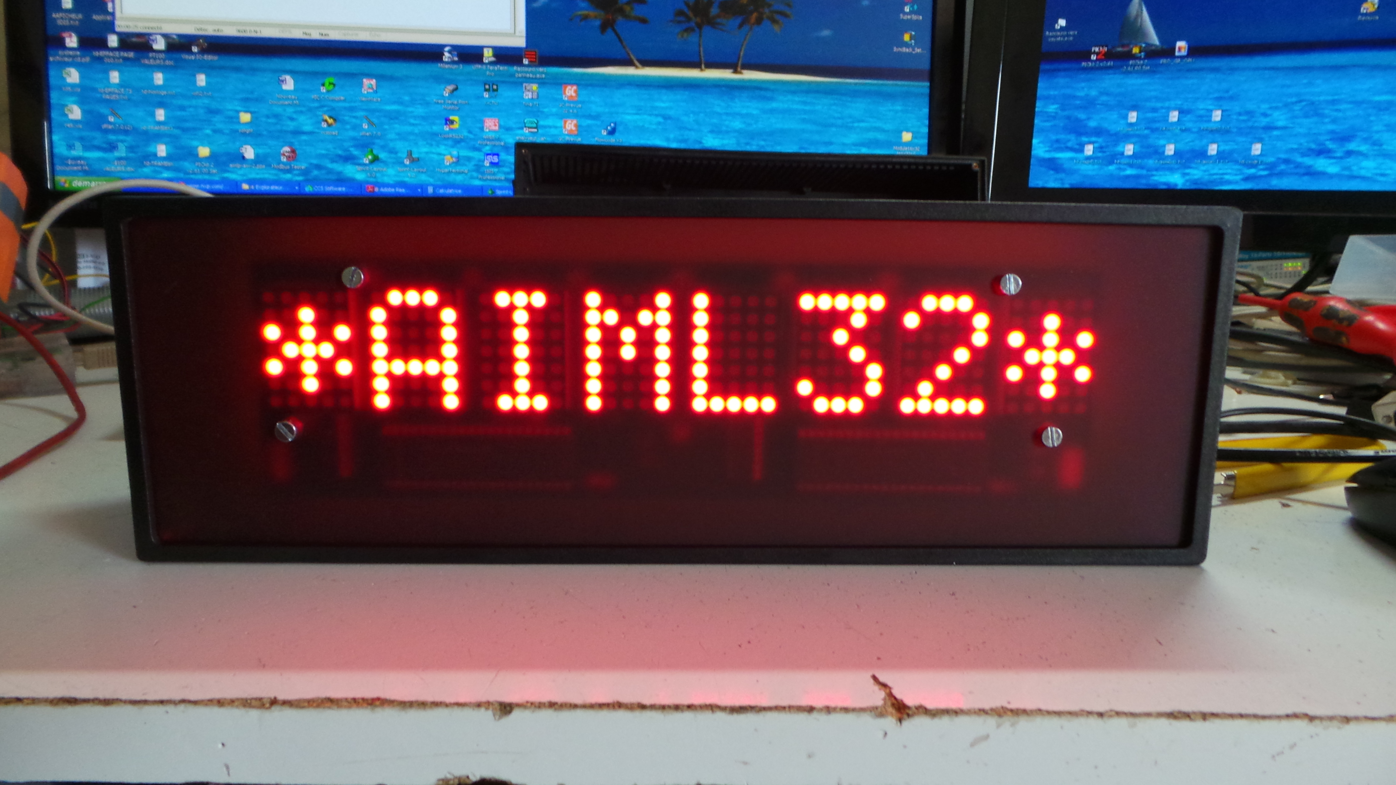 Afficheur industrielle multi-caractères alphanumériques, multi-lignes idéal pour le ligne de production, atelier... - Série AIML - AIMLBC - AIML3C - AIML7C_5