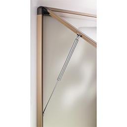 Vitrine d'extérieur murale avec coins arrondis - profil alu anodisé ou laqué - étanche - verre plexiglas 4 mm_5
