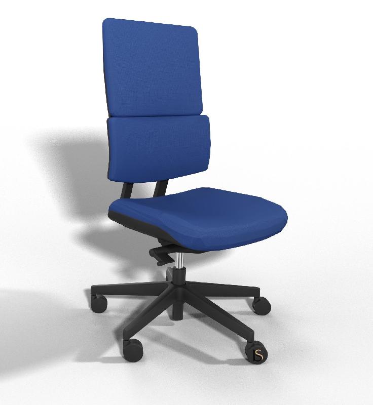Siège de bureau Wi max avec renfort lombaires - Sokoa - Bleu, Non, Oui, Sol dur_5