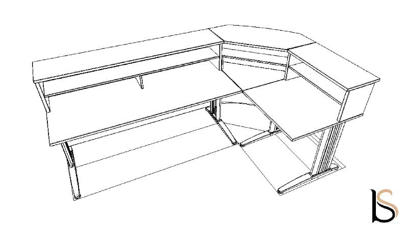 Bureau d'accueil SIGMA avec angle - Mobel Linea. - Blanc_5