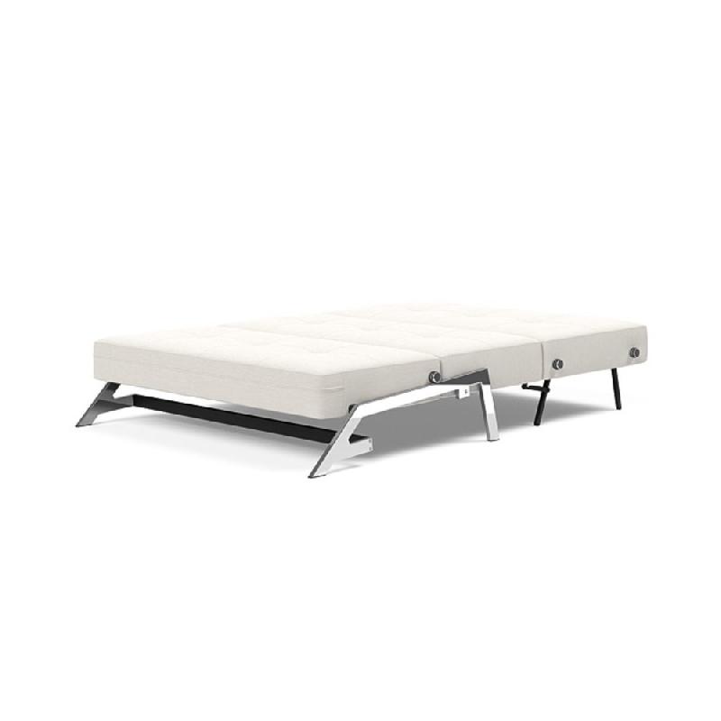 Canapé convertible design Innovation Living Cubed 02 Chrome - couchage 160x200 cm - tissu Vivus Dusty Off White_5
