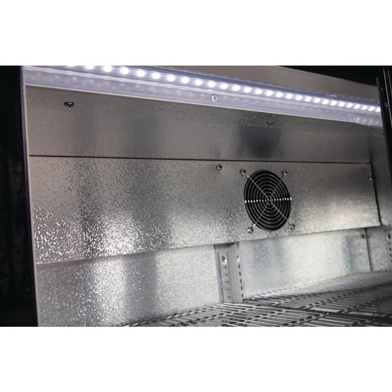 Arrière-bar trois portes coulissantes Série G noir 320L GL013 Polar_5
