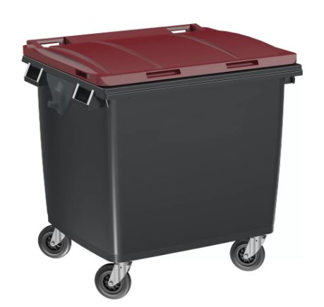 Conteneur 1000 L - Fabrication Française - PEHD injecté - Préhension frontale et latérale - Roues 200 mm - Normes EN 840 de 1 à 6_5