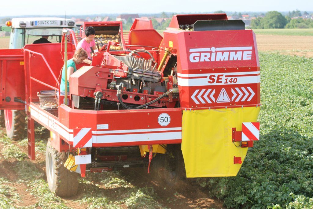 Arracheuse SE 140 - Grimme France - largeur 3000 mm - trémie 4000 kg - traitement doux et rendement élevé_5