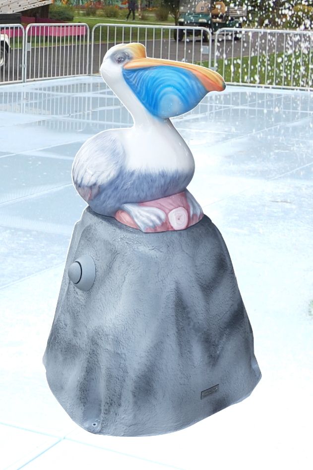 Pataugeoire : figurines enfant Athalia - grenouille, pélican, poisson, castor, tortue, bonhomme geyser, hippocampe_5