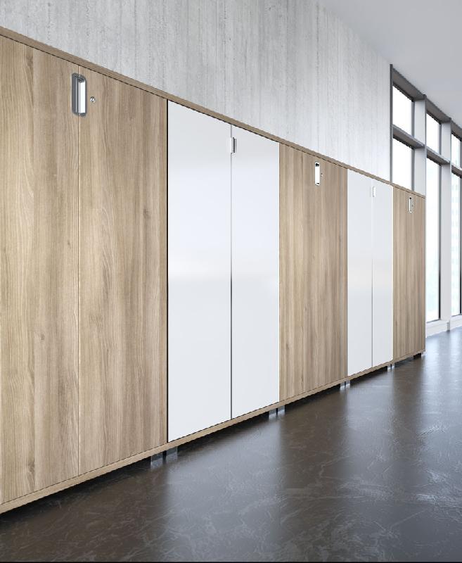 Armoire moyenne avec 4 portes battantes TAK - Mobel Linea - Chêne veiné_5