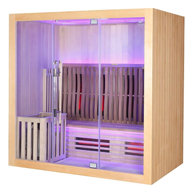 SAUNA COMBI BOREAL® ELÉGANCE 4 - 200X125 INFRAROUGE + VAPEUR_5