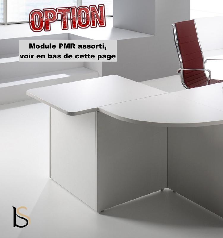 Bureau réception Pano Ofitres avec façade de couleur. - 120, Beige brillant_5