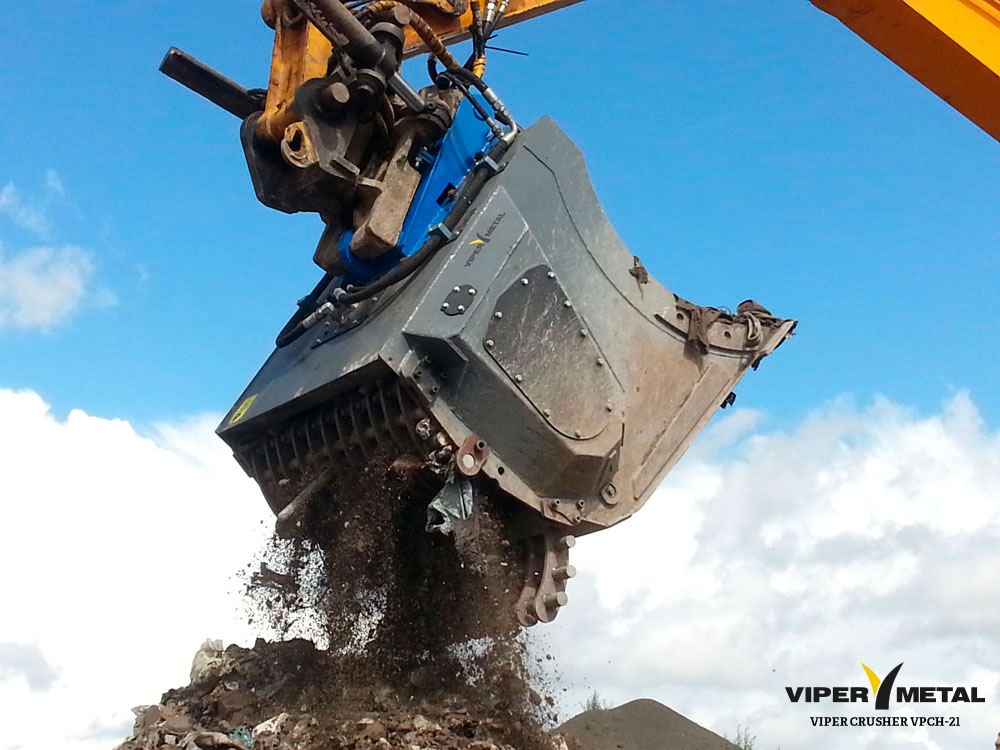 Godets concasseurs Vipermetal VPCH-21 - broyage des déchets de construction et démolition_5