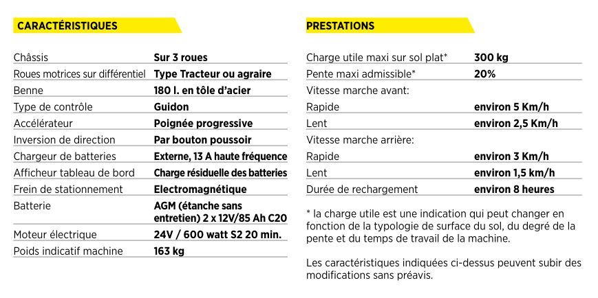 DT-300E brouette à moteur - Alitrak - 300 kg - 3 roues, structure robuste en acier, mécanisme semi-automatique_5
