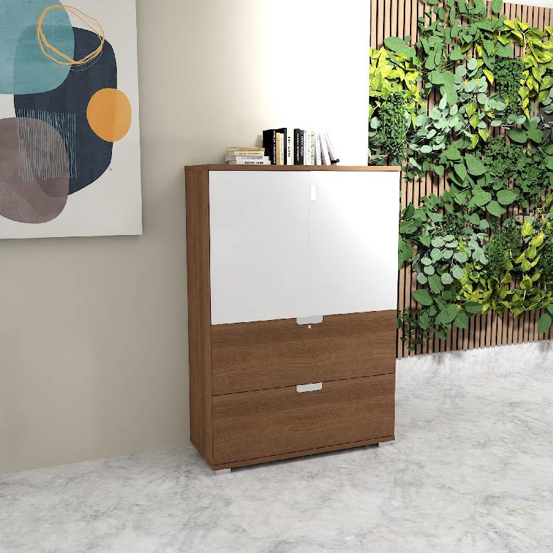 Armoire de direction TAK  hauteur 147 cm - Mobel Linea - Acacia foncé_5