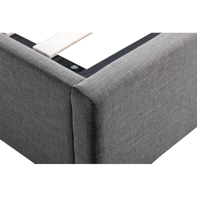 Lit coffre Dorres 160x200 cm - sommier relevable gris foncé avec grand espace de rangement_5