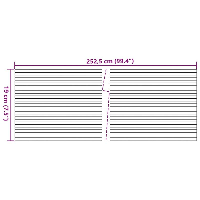 Vidaxl brises-vues de jardin 10 pcs gris pierre 252,5x19 cm pvc 4005545_5