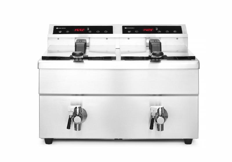 Friteuse à induction avec robinet de vidange 2x8L 230V HENDI_5