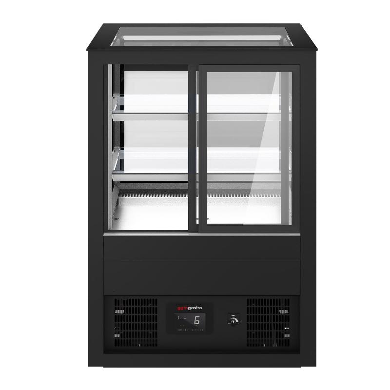 Vitrine à pâtisserie réfrigérée 1010 mm - LED et 2 étagères_5