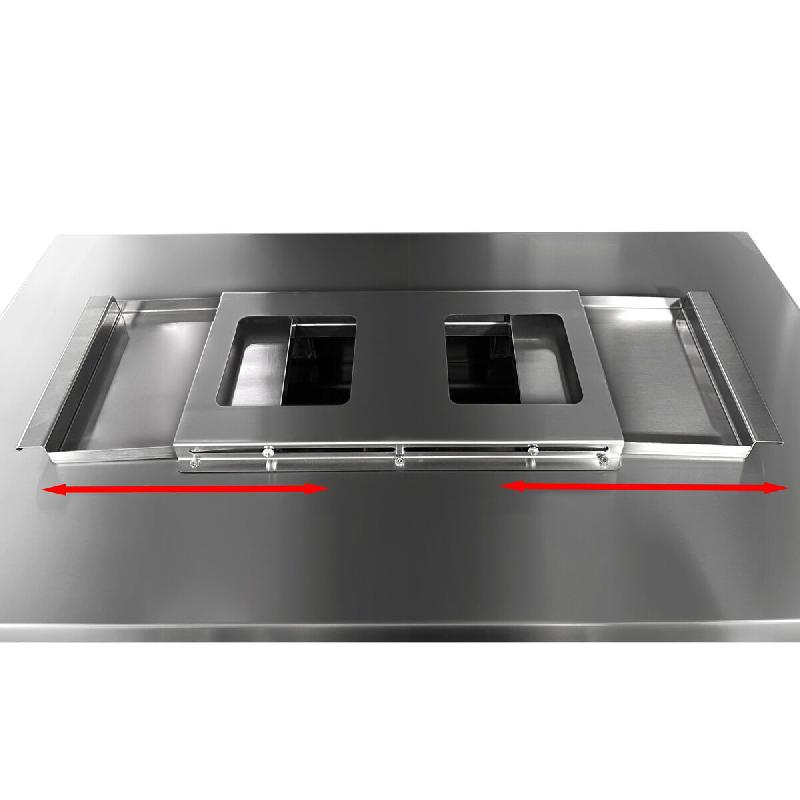 Station de Grill Gaz Professionnelle avec Broche et Cuisinière - Inox AISI 304 - GRSTE3 | GGM_5
