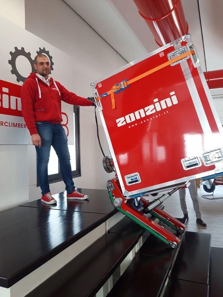 Diable électrique Zonzini pour transport sécurisé sur escaliers