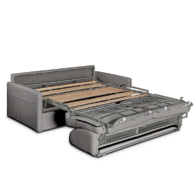 Canapé-lit CUBE convertible express 140cm - Matelas 16cm Nabucka gris clair - Fabrication italienne_5