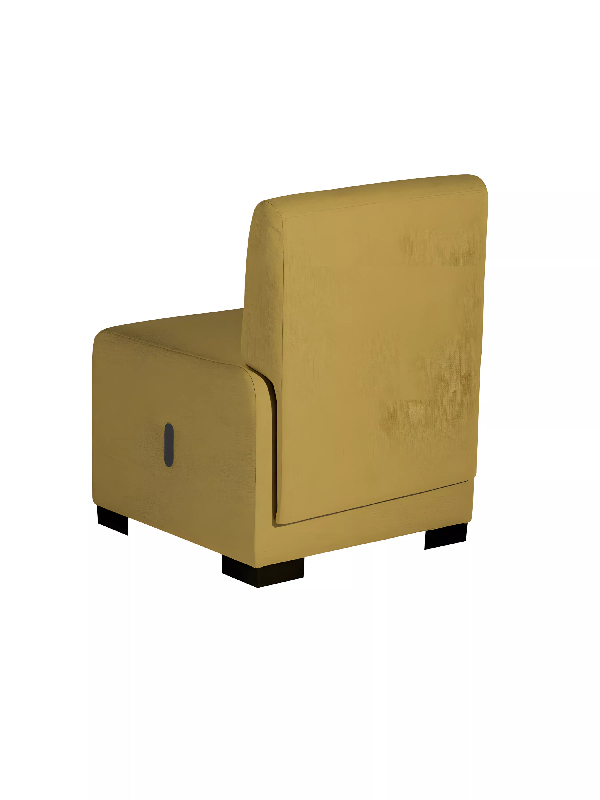 Canapé 1 place jaune safran_5