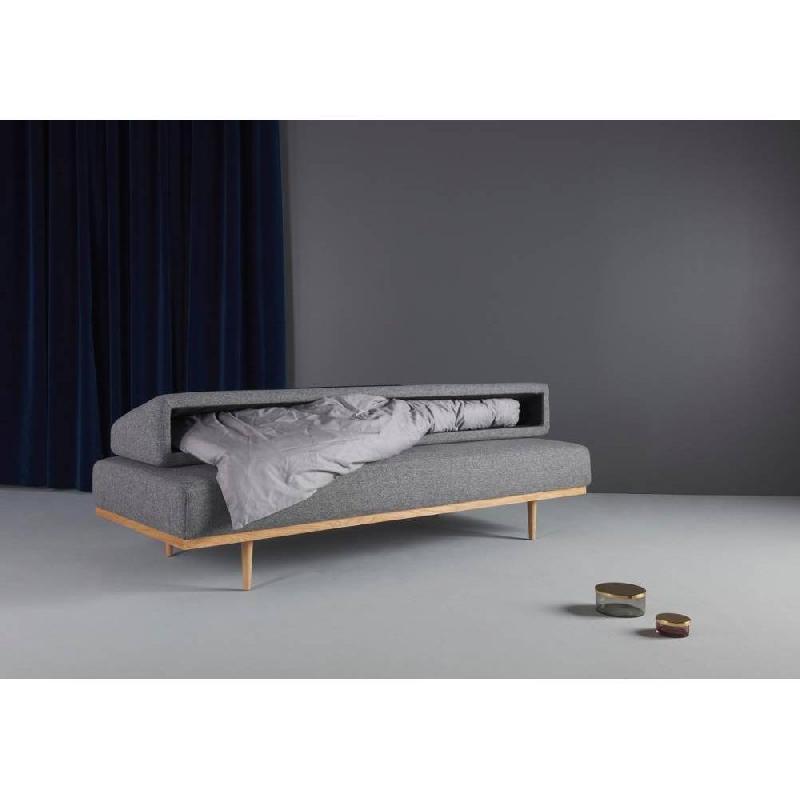 Canapé design scandinave convertible VANADIS - Innovation Living - Lit 90x200 cm - Tissu Twist Charcoal_5