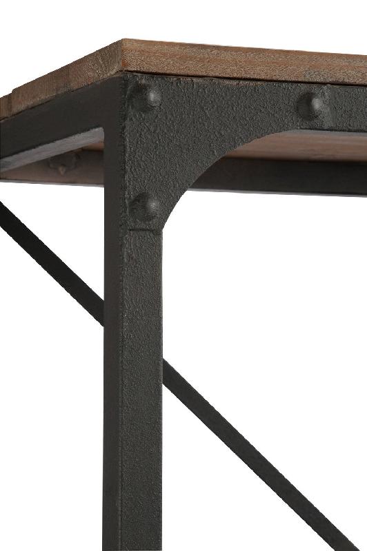 Étagère 2 tiroirs Bapita - métal noir et bois naturel - 3 étagères - 180x190x45,5 cm_5