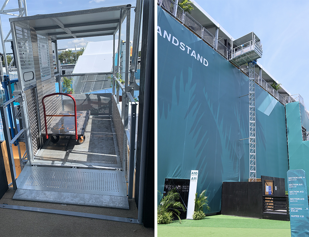 Monte-matériaux avec personnel accompagnant pour plaques de plâtre  - PT 1000_5