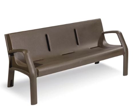 Banc public Alvium en polyéthylène 100 % recyclable - 170 cm - Anti-U.V. et anti-graffitis_5