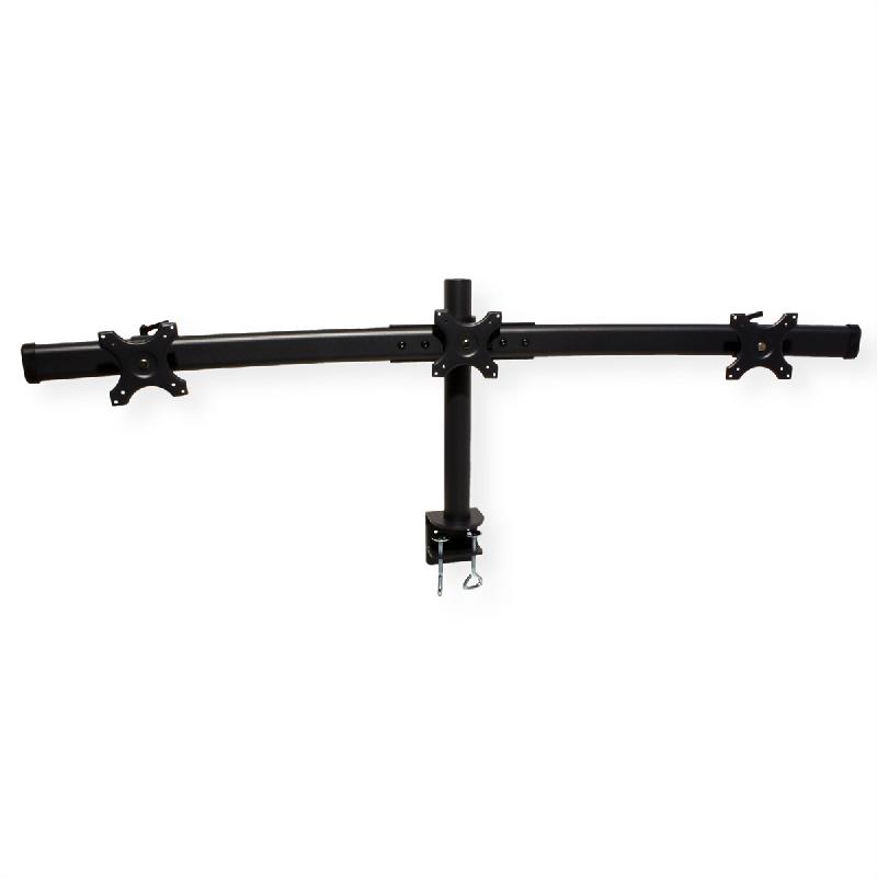 VALUE Bras pour LCD triple, noir, montage sur table_5
