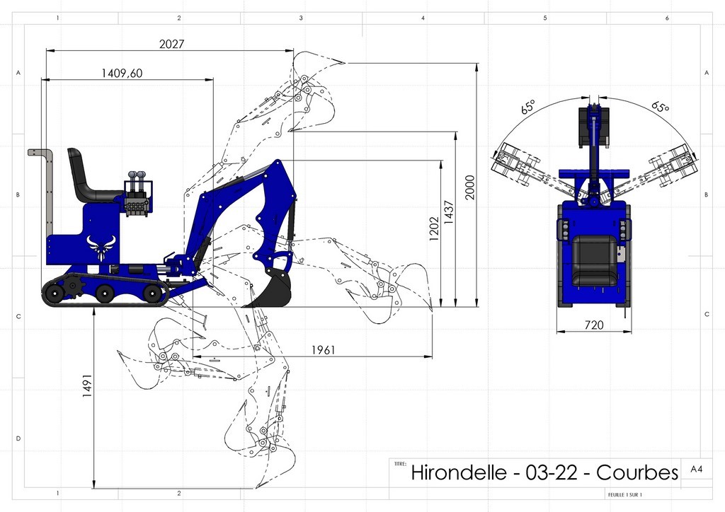 Micro-pelle pour tous vos travaux de jardinage, aménagement de terrain - hirondelle 6.5 cv_5