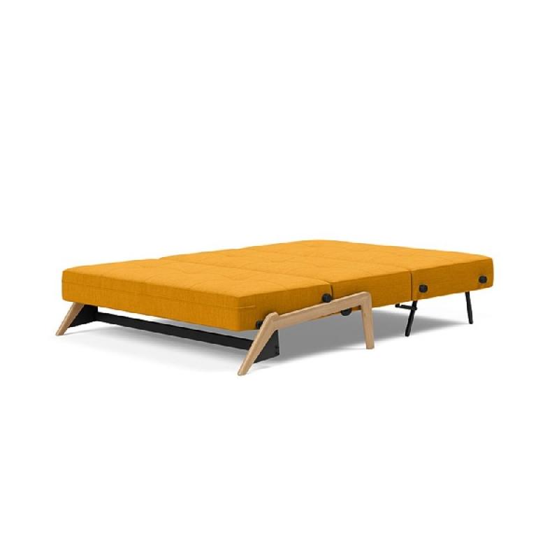Canapé convertible design Cubed Wood 02 - Lit 200x140 cm - Tissu Elegance Burned Curry - Innovation Living_5