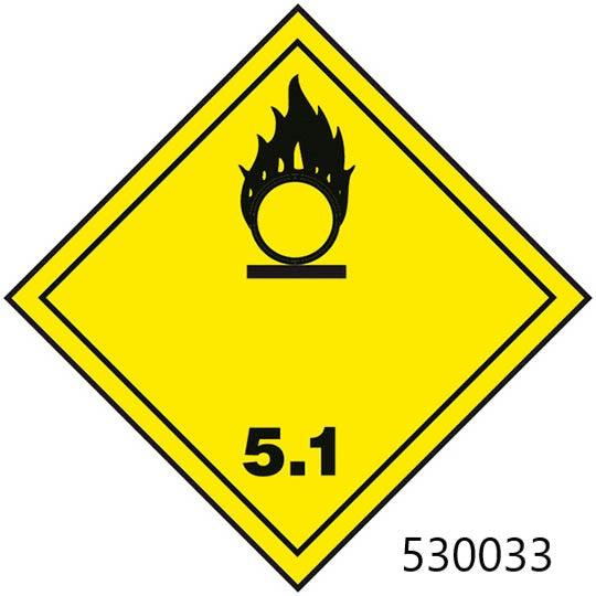 Étiquette matières dangereuses - 530036 – 10 x 10 cm - 