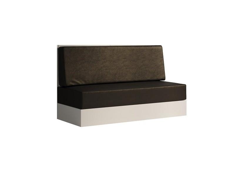 Armoire lit escamotable Dynamo Sofa - Blanc mat avec canapé en polyuréthane noir - Couchage 140x200 cm_5