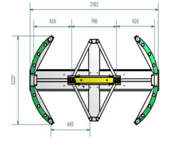 Tourniquet tambour rotatif pour chantiers, usines, entrepôts, universités, aéroports et parcs de loisirs - MOB MTA3_5