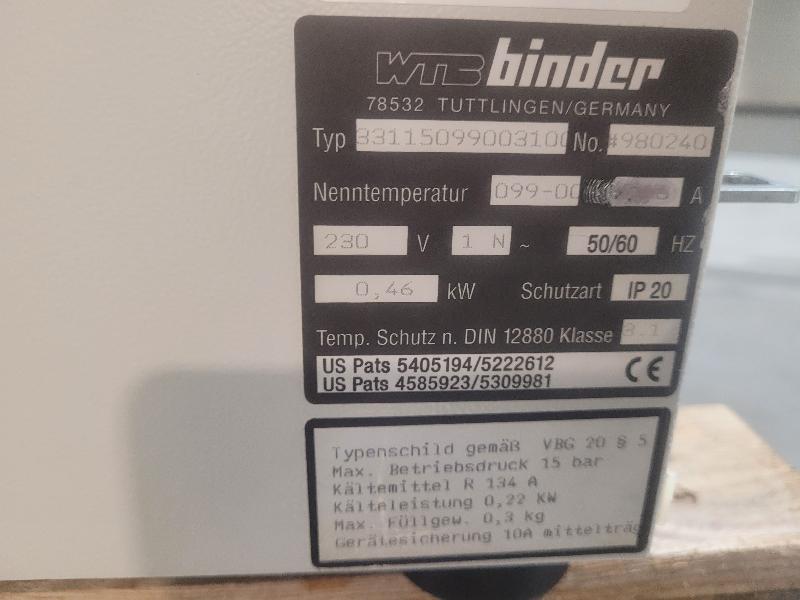 Incubateur / étuve réfrigéré BINDER KB-115 avec convection forcée 100°C_5