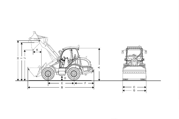 Mini-chargeuse Kramer 5065 - 3,8t - Compacte et maniable avec godet 0,65m³ à 1,1m³_5