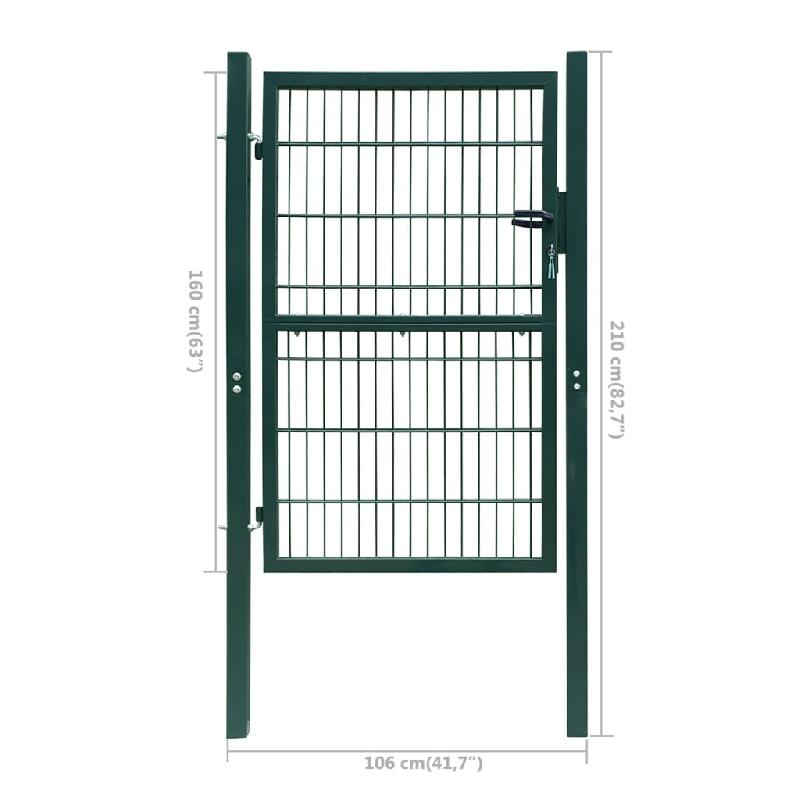 Vidaxl portillon 2d (simple) vert 106x210 cm 141751_5