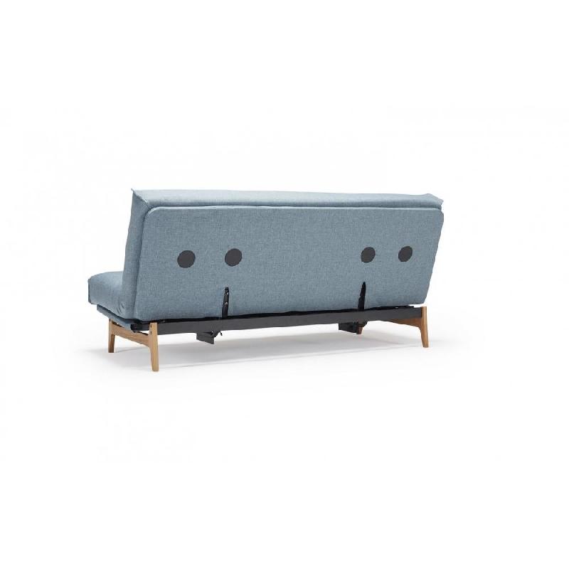 Innovation Living - Canapé convertible design Aslak 140x200 cm - capitonné tissu Mixed Dance Light Blue_5