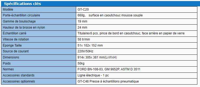 Testeur de boulochage à la brosse - Gester GT-C20 - Poids : 50 kg - Normes ASTM D 3511_5