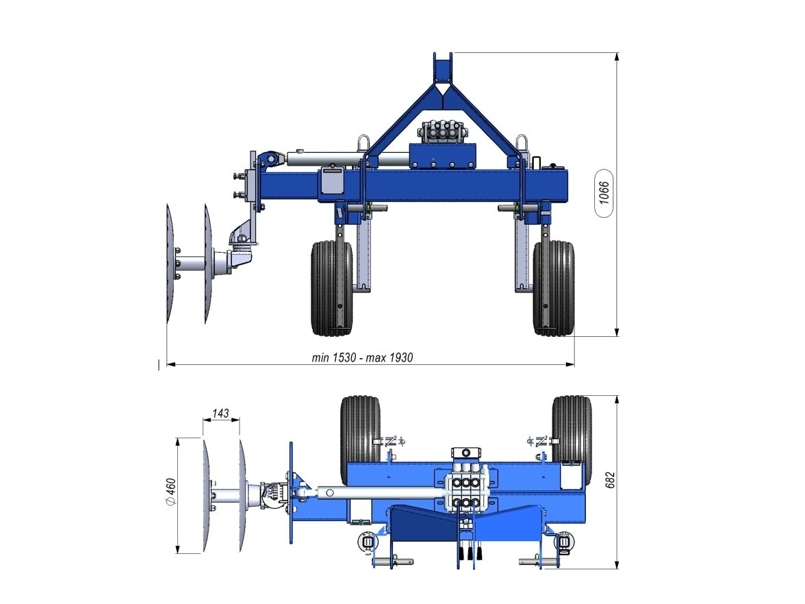Cultivateur à disques pour vergers ALEK - JAGODA JPS - diamètre 460 mm - vitesse jusqu'à 10 km/h_5