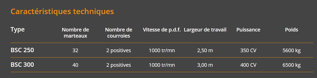 BSC 250 Broyeur de pierre - Kirpy - 5600 kg - Marteaux fixes carbure et technologie High Tech_5