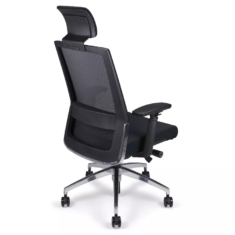 Siège de bureau synchrone avec appui-tête dossier résille So Milan - V30, Sans option, Avec, Vinyl_5