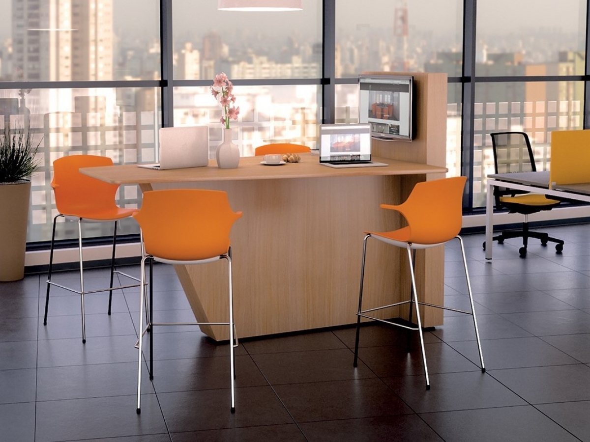 Table connectée multimédia HUB - modèle bas ou haut avec options technologiques avancées_5