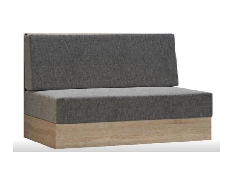 Armoire lit escamotable Genius Sofa - Chêne et canapé gris - Couchage 160x200 avec sommier à lattes_5