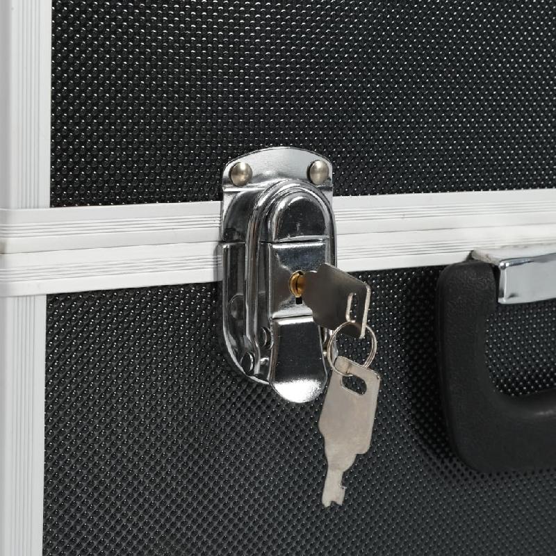 Vidaxl boîte à outils 38x22,5x34 cm noir aluminium 91849_5
